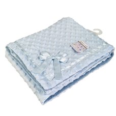 FBP242-B: Blue Bubble Sherpa Wrap w/Bow